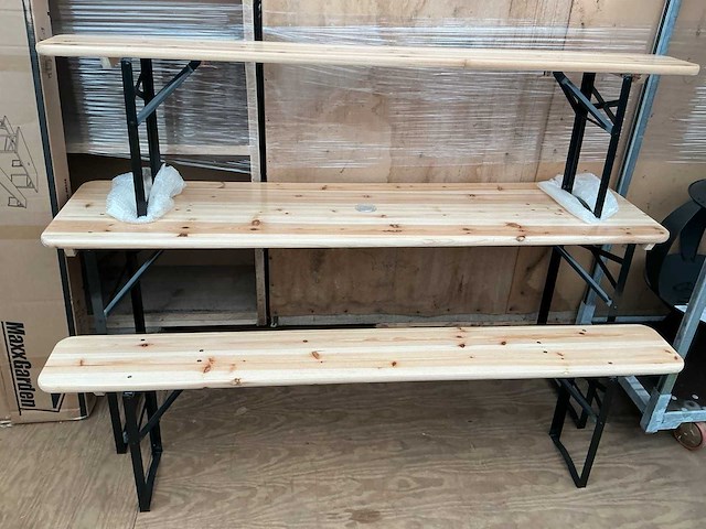 Maxx garden opvouwbare tuintafel met zitbank - afbeelding 1 van  4