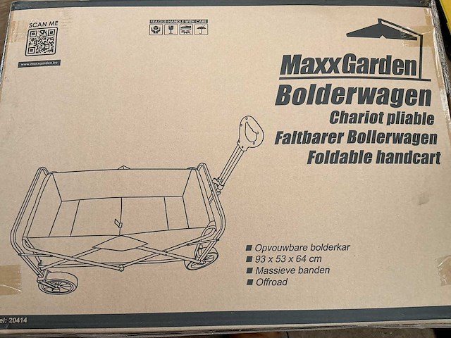 Maxx home 20414 opvouwbare bollerwagen - afbeelding 2 van  2