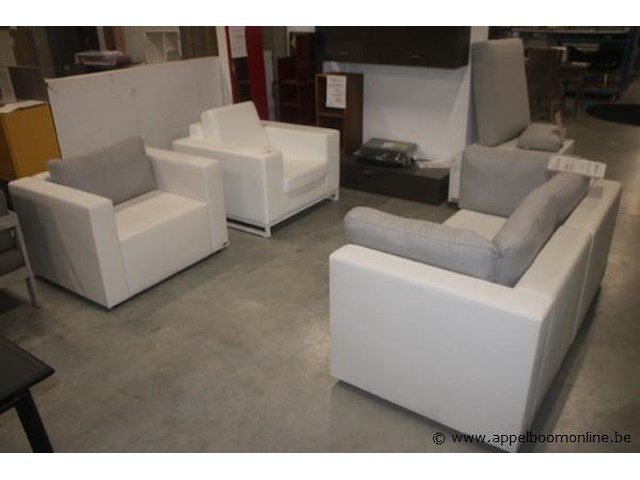 Maxx middenhoekelement + 2 rugkussens | maxx middenhoekelement + 2 rugkussens | max lounge - ice white armstoel incl.kussen - afbeelding 1 van  4