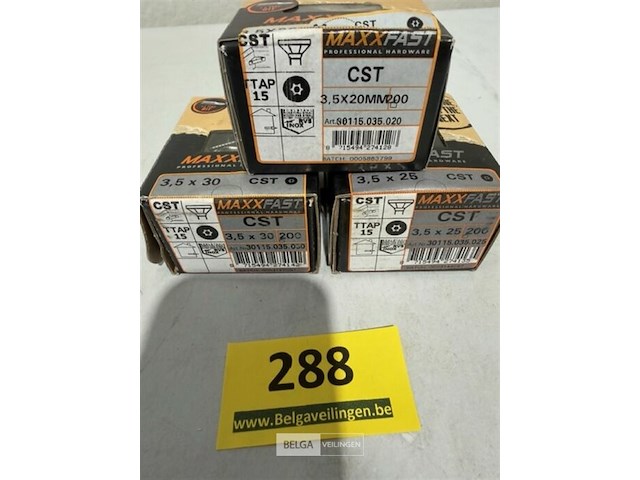 Maxxfast houtschroef cst inox 200x 3,5x20 200x 3,5x25 200x 3,5x30 - afbeelding 3 van  3