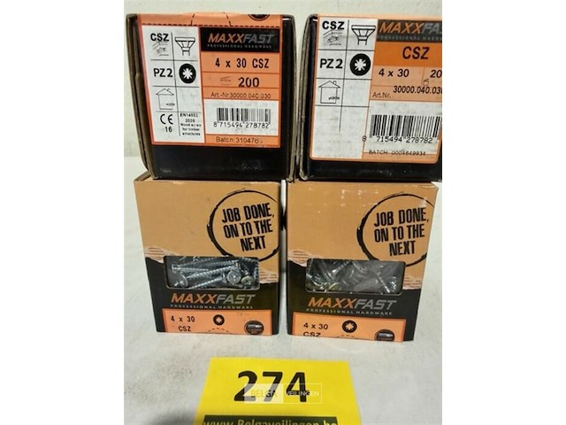 Maxxfast houtschroef csz 4x30 800 stuks - afbeelding 1 van  3