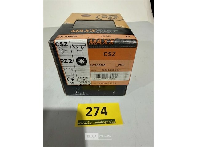 Maxxfast houtschroef csz 5 x 70 200st - afbeelding 3 van  3