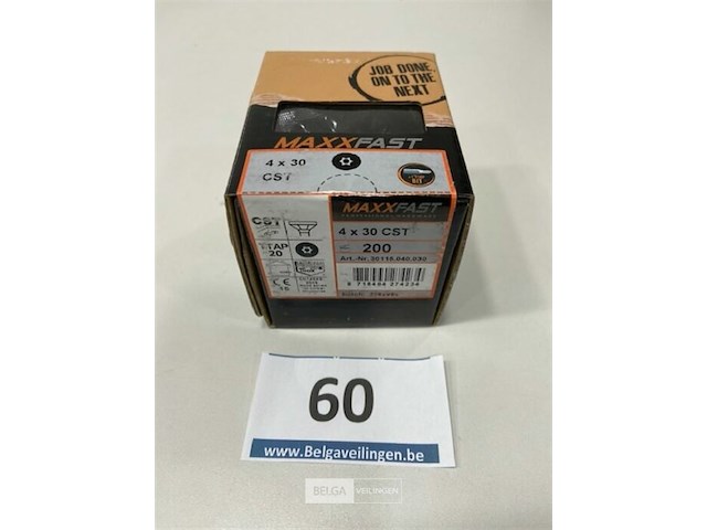 Maxxfast torx houtschroef inox 4 x 30 cst 200 stuks - afbeelding 1 van  3