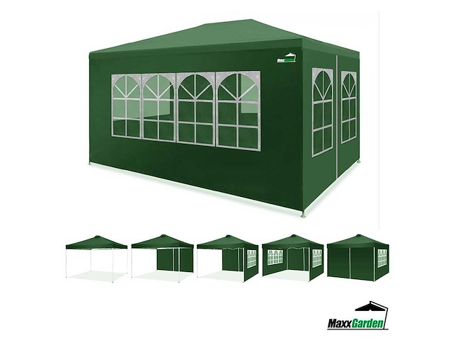 Maxxgarden 20026 partytent 3x4m met zijwanden groen - afbeelding 3 van  6