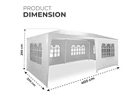 Maxxgarden 20027 partytent 3x6m met zijwanden wit - afbeelding 2 van  6