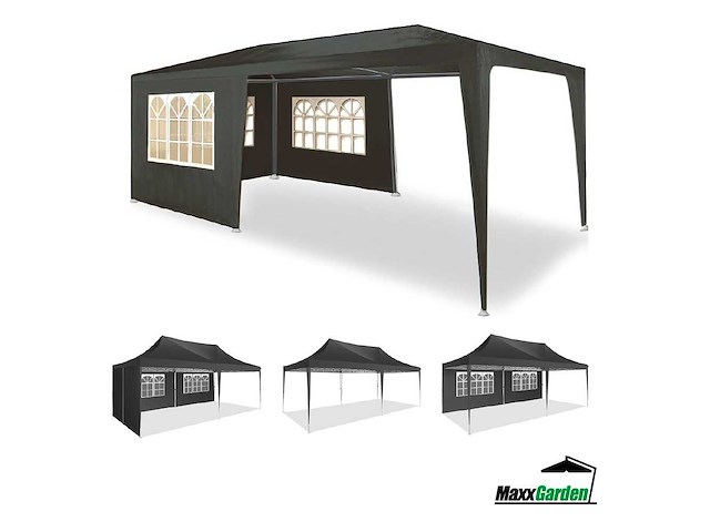 Maxxgarden 20031 partytent 3x6m met zijwanden zwart - afbeelding 2 van  5