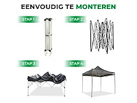 Maxxgarden 20102 partytent easy-up 3x3m antraciet - afbeelding 3 van  3