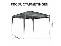 Maxxgarden 20124 partytent - paviljoen - 3x3 - easy up - afbeelding 2 van  6