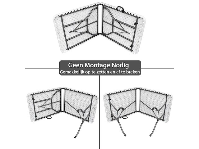 Maxxgarden 20180 vouwtafel tuintafel 120x60x74cm - 2 stuk nieuw - afbeelding 3 van  5