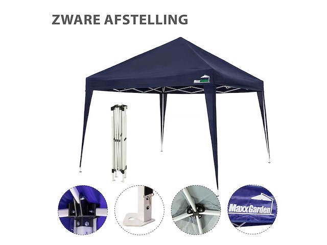 Maxxgarden 20209 partytent easy-up 3x3m blauw - afbeelding 3 van  3