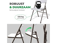 Maxxgarden 20240 klapstoelen vouwstoel wit - 4 stuk nieuw - afbeelding 5 van  5