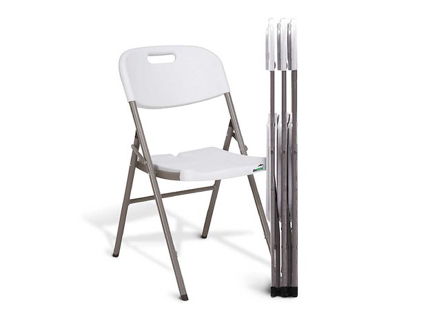 Maxxgarden 20240 klapstoelen vouwstoel wit - 4 stuk nieuw - afbeelding 1 van  5