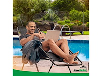 Maxxgarden 20315 textoline ligstoelen - set van 2 zwart - afbeelding 7 van  7