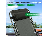 Maxxgarden 20315 textoline ligstoelen - set van 2 zwart - afbeelding 5 van  6