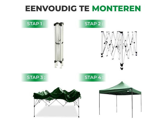 Maxxgarden 20387 partytent easy-up 3x3m groen - afbeelding 2 van  2
