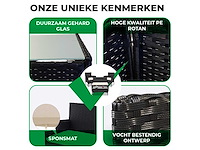 Maxxgarden 20460 loungeset jamaica - design wicker tuinset - 4 plaats - rattan zwart - afbeelding 3 van  4