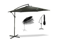 Maxxgarden 20492 parasol zweefparasol zwart - ø300 cm - afbeelding 1 van  6