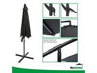 Maxxgarden 20492 parasol zweefparasol zwart - ø300 cm - afbeelding 5 van  6