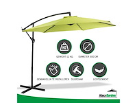 Maxxgarden 20494 zweefparasol groen - ø300 cm - afbeelding 2 van  6