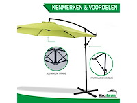 Maxxgarden 20494 zweefparasol groen - ø300 cm - afbeelding 3 van  6