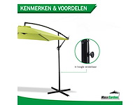 Maxxgarden 20494 zweefparasol groen - ø300 cm - afbeelding 4 van  6
