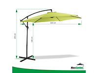 Maxxgarden 20494 zweefparasol groen - ø300 cm - afbeelding 6 van  6