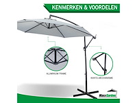 Maxxgarden 20495 zweefparasol grijs - ø300 cm - afbeelding 3 van  6