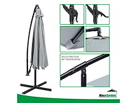 Maxxgarden 20495 zweefparasol grijs - ø300 cm - afbeelding 5 van  6