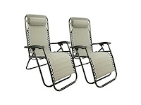 Maxxgarden 20805 textoline ligstoelen - set van 2 grijs - afbeelding 1 van  8