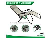 Maxxgarden 20805 textoline ligstoelen - set van 2 grijs - afbeelding 2 van  8