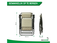 Maxxgarden 20805 textoline ligstoelen - set van 2 grijs - afbeelding 6 van  8