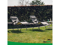 Maxxgarden 20805 textoline ligstoelen - set van 2 grijs - afbeelding 8 van  8