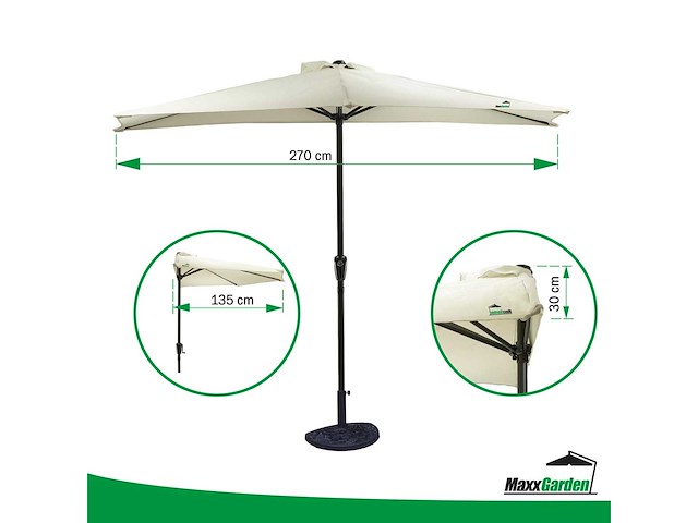 Maxxgarden 20889 balkonparasol ø 270cm - afbeelding 2 van  3