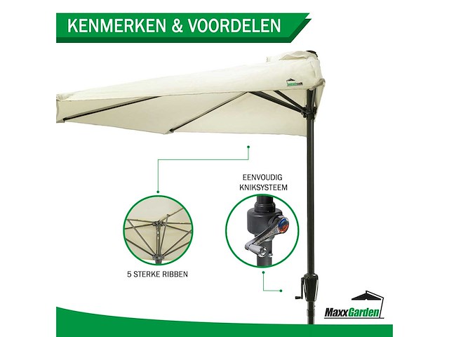 Maxxgarden 20889 balkonparasol ø 270cm - afbeelding 4 van  4