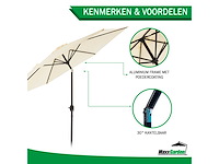 Maxxgarden 20900 parasol - beige- kantelbaar - 300cm - afbeelding 4 van  4