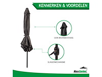 Maxxgarden 20901 - balkonparasol - zwart - kantelbaar - 300cm