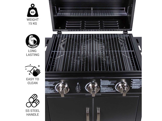 Maxxgarden 20999 gasbarbecue - 3 branders - afbeelding 5 van  6