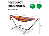 Maxxgarden 21112 hangmat standaard - met doek - 290x120x93 cm - afbeelding 2 van  2