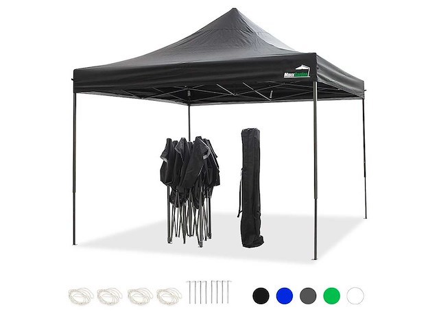 Maxxgarden 21129 partytent easy-up 3x3m zwart - afbeelding 1 van  3