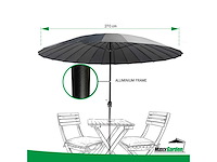 Maxxgarden 21132 tuin en balkon parasol - 270 cm - grijs - afbeelding 1 van  3