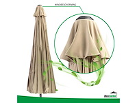 Maxxgarden 21133 tuin en balkon parasol - 270 cm - grijs-creme - afbeelding 6 van  7