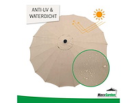 Maxxgarden 21133 tuin en balkon parasol - 270 cm - grijs-creme - afbeelding 5 van  7