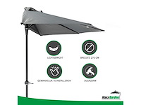 Maxxgarden 21205 balkonparasol ø 250cm halfrond - antraciet - afbeelding 2 van  5