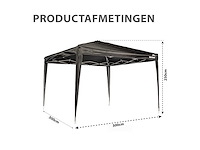 Maxxgarden 21218 partytent easy-up 3x3m zwart - afbeelding 2 van  3