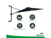 Maxxgarden 21219 parasol muurparasol - 270cm zwart - afbeelding 2 van  5