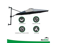 Maxxgarden 21221 parasol muurparasol - 270 cm grijs - afbeelding 2 van  6