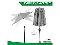 Maxxgarden 21223 dubbele parasol - 300x150cm antraciet - afbeelding 4 van  5