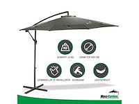Maxxgarden 21278 zweefparasol ø300 cm - antraciet - afbeelding 2 van  6