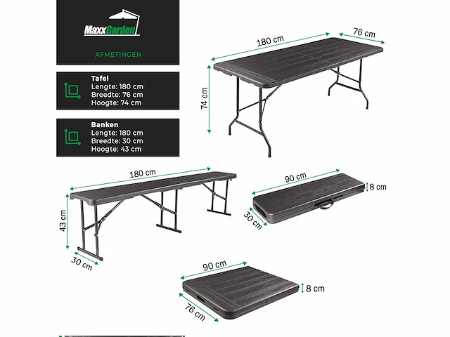 Maxxgarden 21528 picknickset tuinset nieuw - afbeelding 3 van  3