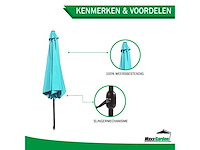 Maxxgarden 21556 parasol balkonparasol - blauw - kantelbaar - 300cm - afbeelding 3 van  4